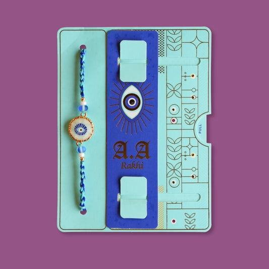 Mystic Blue Evil Eye Rakhi