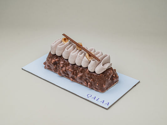 Belgian Chocolate with Salted Caramel and Hazelnut Pastry